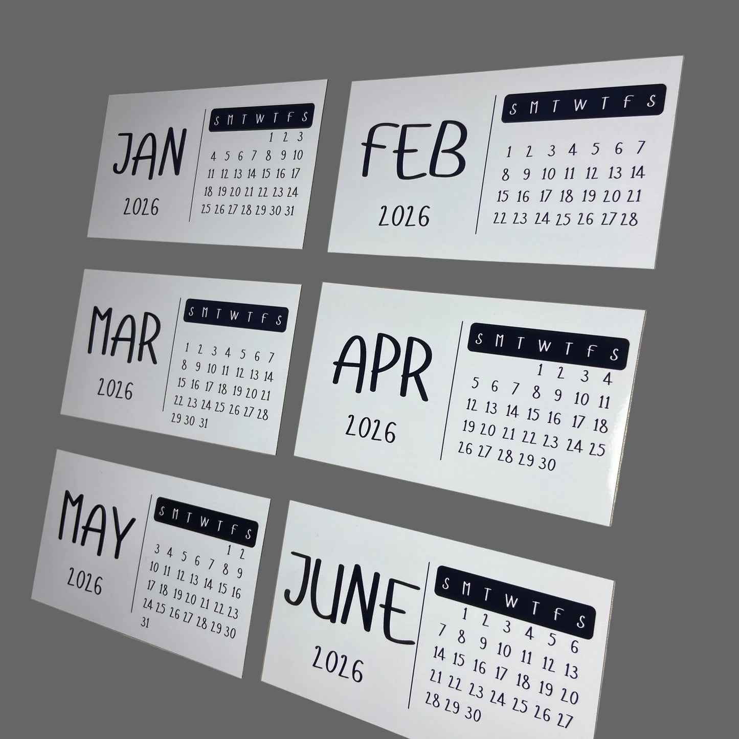 2026 Monthly Calendars